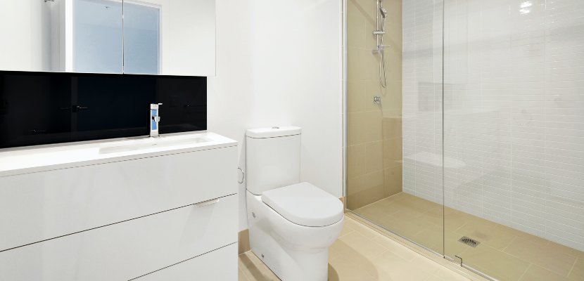 bathroom with shower tray